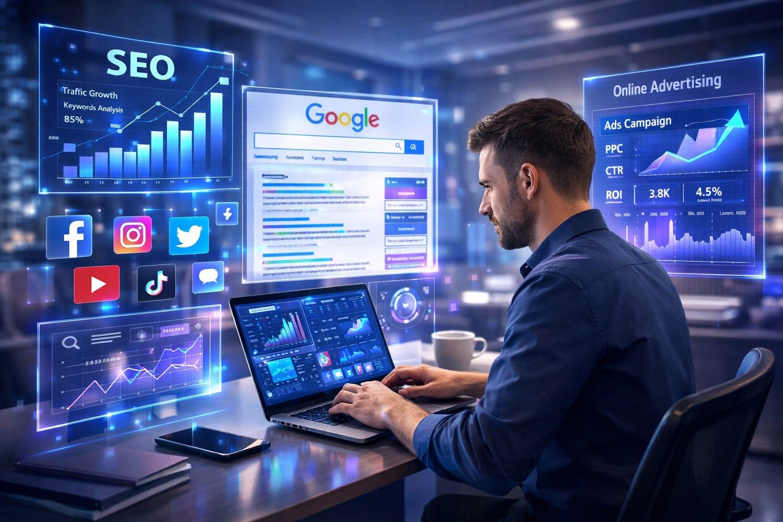 Сравнение SEO-продвижения и контекстной рекламы для привлечения посетителей на сайт