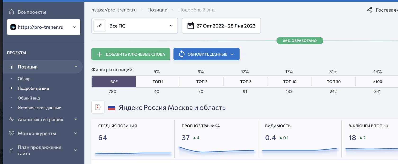 SEO-продвижение сайта в поисковой системе Яндекс