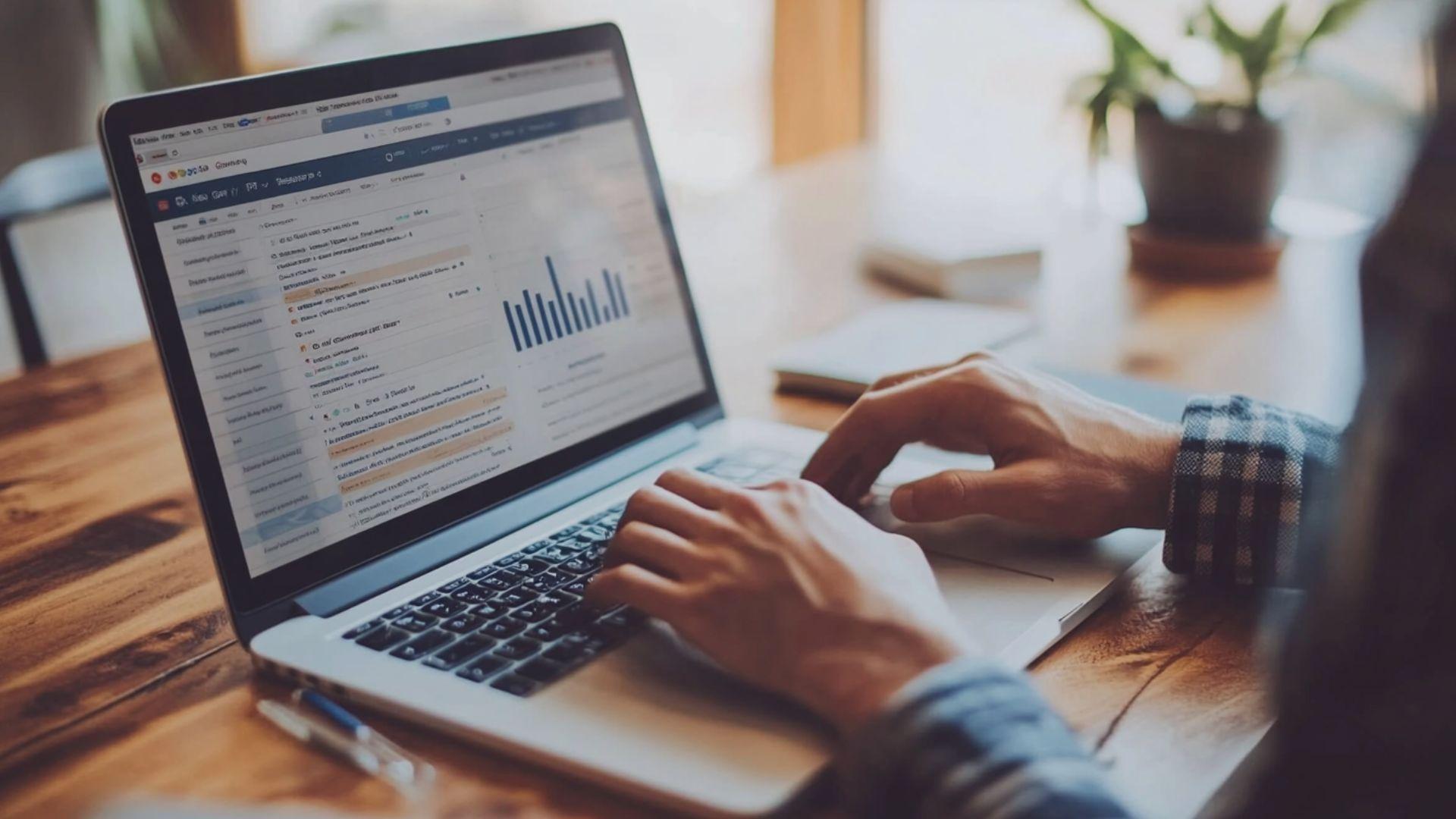 SEO-специалист анализирует сайт и показатели поискового продвижения